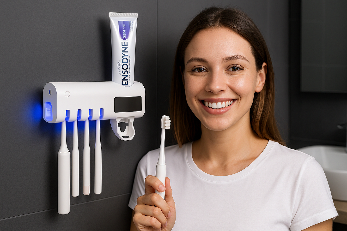 Automatic Toothpaste Dispenser with UV Sterilization